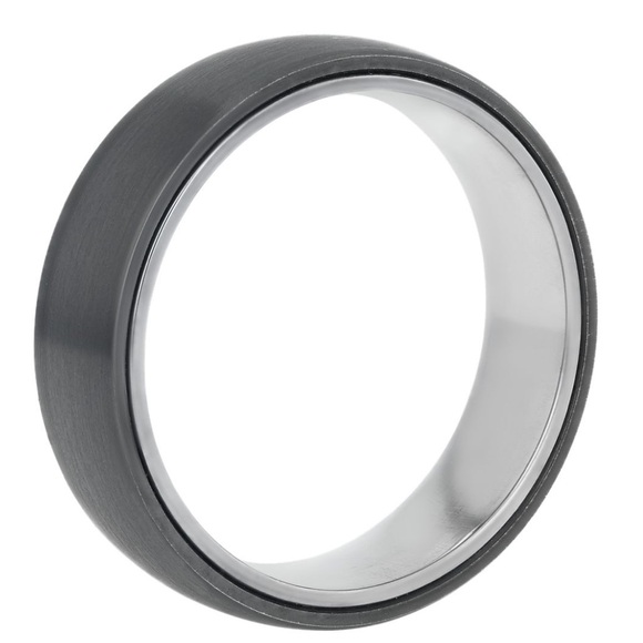 Blue Nile Matte Ring in Black Titanium and Tantalum sz. 10 - Picture 2 of 5